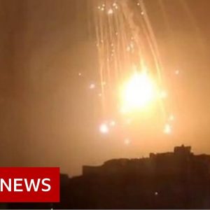 Huge explosion seen in sky over Ukraine's capital Kyiv - BBC News