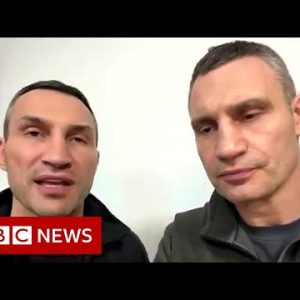 Ukraine’s Klitschko brothers say Russia’s war is against ‘whole civilian world’ - BBC News