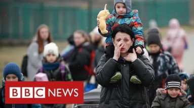 Civilians flee Ukraine’s fighting along “humanitarian corridors” - BBC News