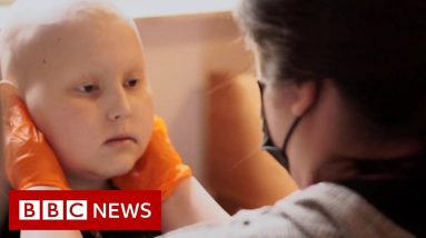 Ukrainian children with cancer flee to Poland - BBC News
