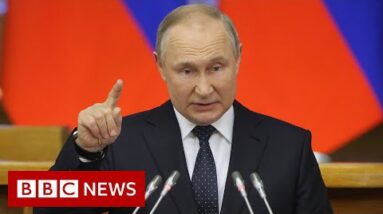 Russia’s President Putin warns against foreign intervention in Ukraine war – BBC News