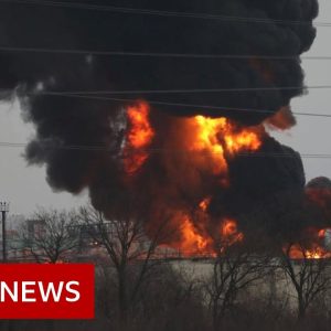 Russia accuses Ukraine of rocket attack on oil depot in Russia - BBC News