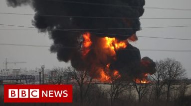 Russia accuses Ukraine of rocket attack on oil depot in Russia - BBC News