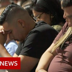 Hundreds attend vigil for Texas school shooting victims – BBC News