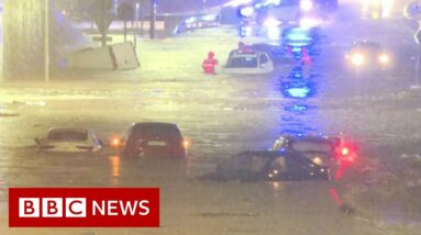 Severe flooding hits Spain's east coast after record rainfall - BBC News