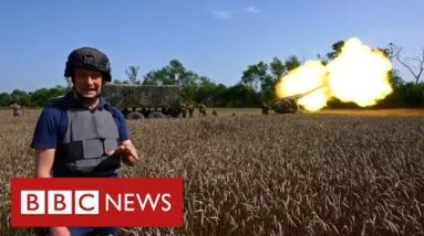 Frontline report:  Ukraine’s artillery attacks Russian forces in south  - BBC News