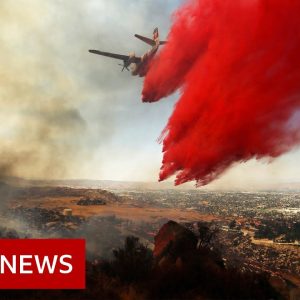 California Fairview wildfire: Two dead and mass evacuations - BBC News