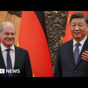 President Xi Jinping meets German Chancellor Olaf Scholz in China - BBC News