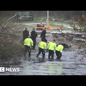 Police officer tried to punch through ice to save children from icy UK lake – BBC News