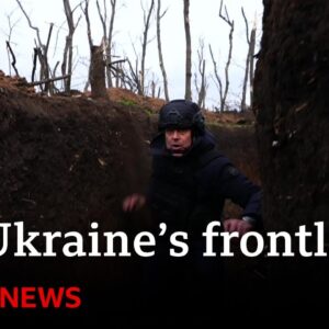 Ukraine war: The front line where Russian eyes are always watching - BBC News