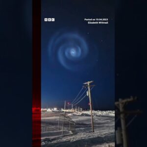 Mystery spiral seen over Alaskan skies linked to Elon Musk rocket. #Shorts #Space #BBCNews