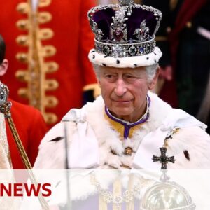 HM King Charles III leaves Westminster Abbey following Coronation ceremony - BBC News