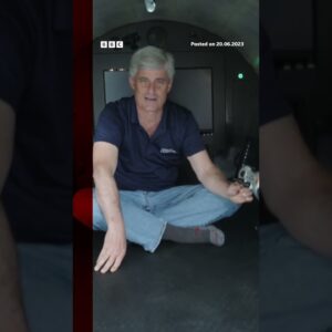 Inside the Titanic submersible currently missing in the Atlantic. #Shorts #Titanic #BBCNews