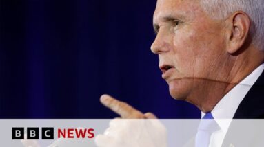 Mike Pence tears into Donald Trump at 2024 campaign launch - BBC News