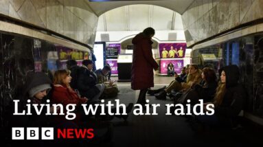 How Ukraine's metro stations are used for shelter during Russia strikes  – BBC News