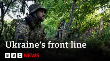 On front line in Ukraine’s counter offensive against Russia - BBC News