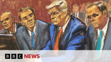 How Donald Trump behaved inside Miami courtroom during arraignment - BBC News
