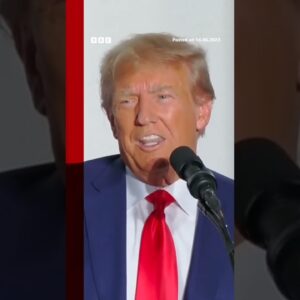 Donald Trump makes New Jersey speech after day in Miami federal court. #Shorts #DonaldTrump #BBCNews