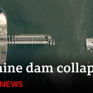 Ukrainian town without water after dam collapse - BBC News