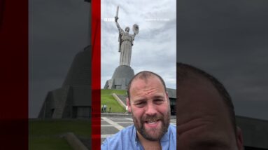 Ukraine’s Motherland monument is getting a makeover. #Shorts #Ukraine #BBCNews