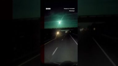 Moment a green meteor is spotted over Louisiana and Mississippi #Shorts #Louisiana #BBCNews