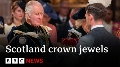 King Charles receives Scottish crown jewels - BBC News