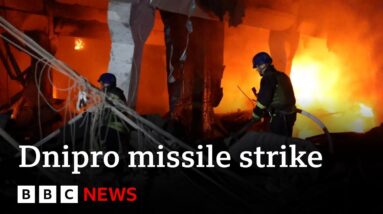 Russian missile strike hits Ukrainian city of Dnipro - BBC News