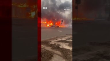 Firefighters are battling to control Maui's wildfires. #Hawaii #Maui #Wildfire #Shorts #BBCNews