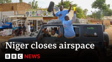 Niger coup leaders shut country’s airspace - BBC News