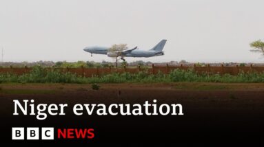 Niger: France starts evacuation flights after coup - BBC News