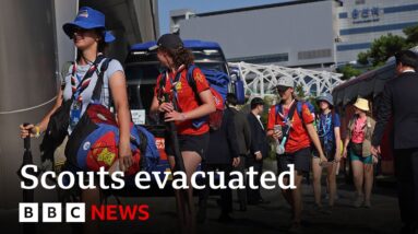 World Scout Jamboree in South Korea evacuated due to incoming typhoon - BBC News