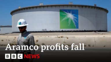 Saudi state-owned oil giant Aramco sees profits drop - BBC News