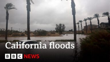 Storm Hilary: Flooding cuts off Palm Springs in California - BBC News