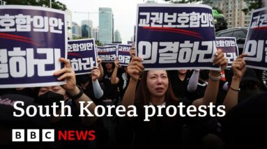 South Korea teachers protest parent bullying after recent suicide case - BBC News