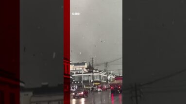 Powerful tornado rips through city in eastern China #Shorts #Suqian #BBCNews