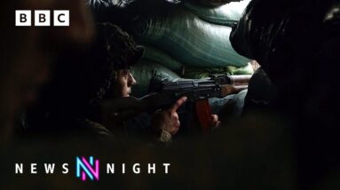 Ukraine frontline: Soldiers dig trenches under fear of Russian snipers | BBC Newsnight