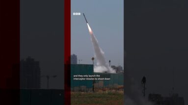 Israel’s Iron Dome: a glimpse of what's considered one of the most advanced defence systems #BBCNews
