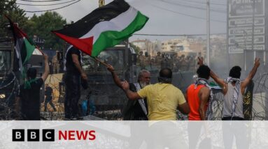 Lebanon protesters outside US embassy in Beirut after Gaza hospital blast  - BBC News