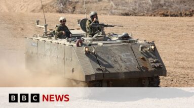 Israel troops taking positions near Gaza border - BBC News