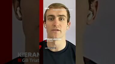 GB triathlete Kieran Lindars describes collapsing in final moments of race #Shorts #Racing #BBCNews