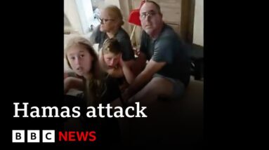 Harrowing video shows family held captive by Hamas after killing teenage daughter - BBC News