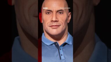 This waxwork of The Rock has raised a few eyebrows. #Shorts #TheRock #BBCNews