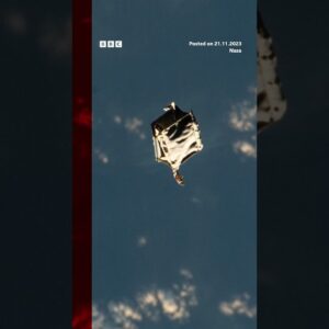 Toolbox dropped by Nasa astronauts to be visible from Earth. #Nasa #ISS #Shorts #BBCNews