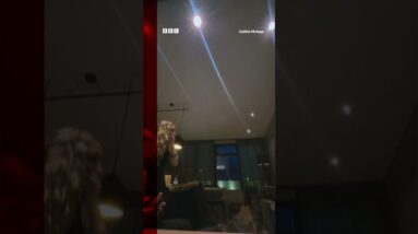 Couple film moment earthquake shakes home in Iceland. #Shorts #Iceland #Earthquake #BBCNews