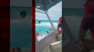 A tourist has died after boat carrying 100 passengers sank in The Bahamas. #Shorts #Bahamas #BBCNews