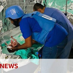 Premature babies evacuated from Gaza's al-Shifa hospital - BBC News