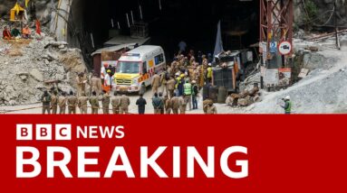 Rescuers break through to trapped India miners in Uttarakhand | BBC News