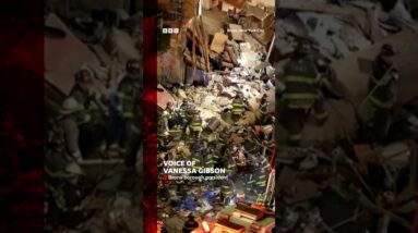 A building partially collapsed in the Bronx borough of New York City. #Shorts #NewYork #BBCNews