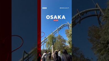 People left dangling as rollercoaster stops mid-ride. #Shorts#Japan #Osaka #BBCNews