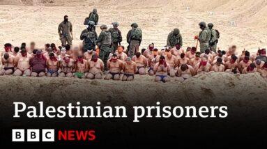 Images emerge of Palestinian captives stripped and bound in Gaza | BBC News